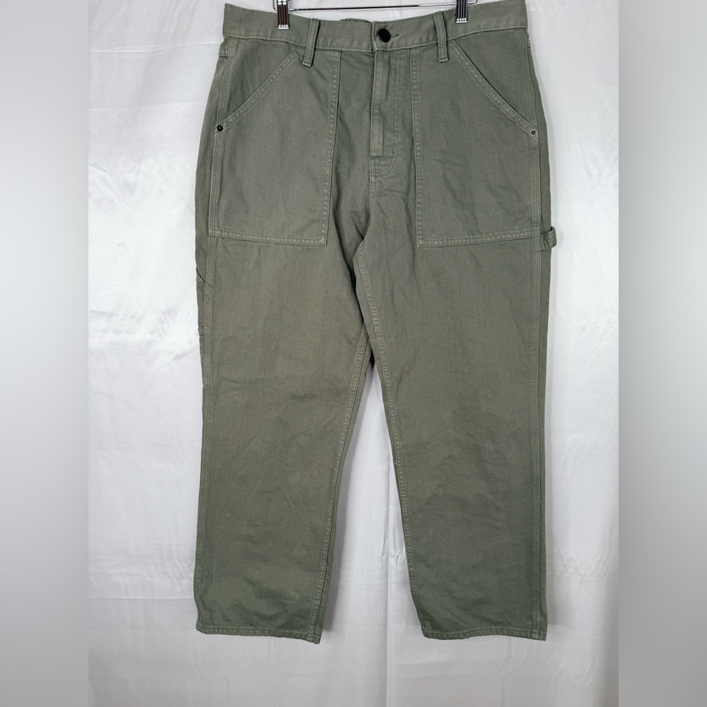 NWT Goodfellow Utility Cargo Pants Men’s 34x32 Relaxed‎ Straight Olive Green